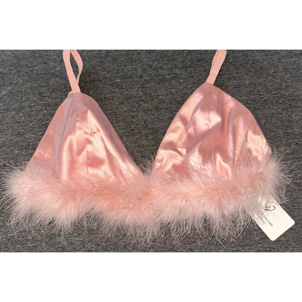 NWT Windsor Pink Satin Triangle Bra Size Medium